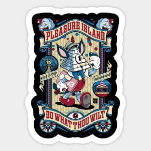 Pleasure Island - Occult Theme Park (Dark) Sticker